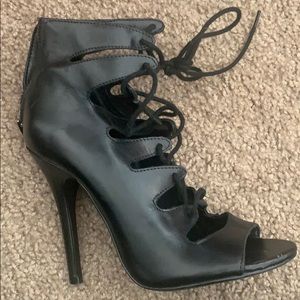 Chinese laundry black tied up heels